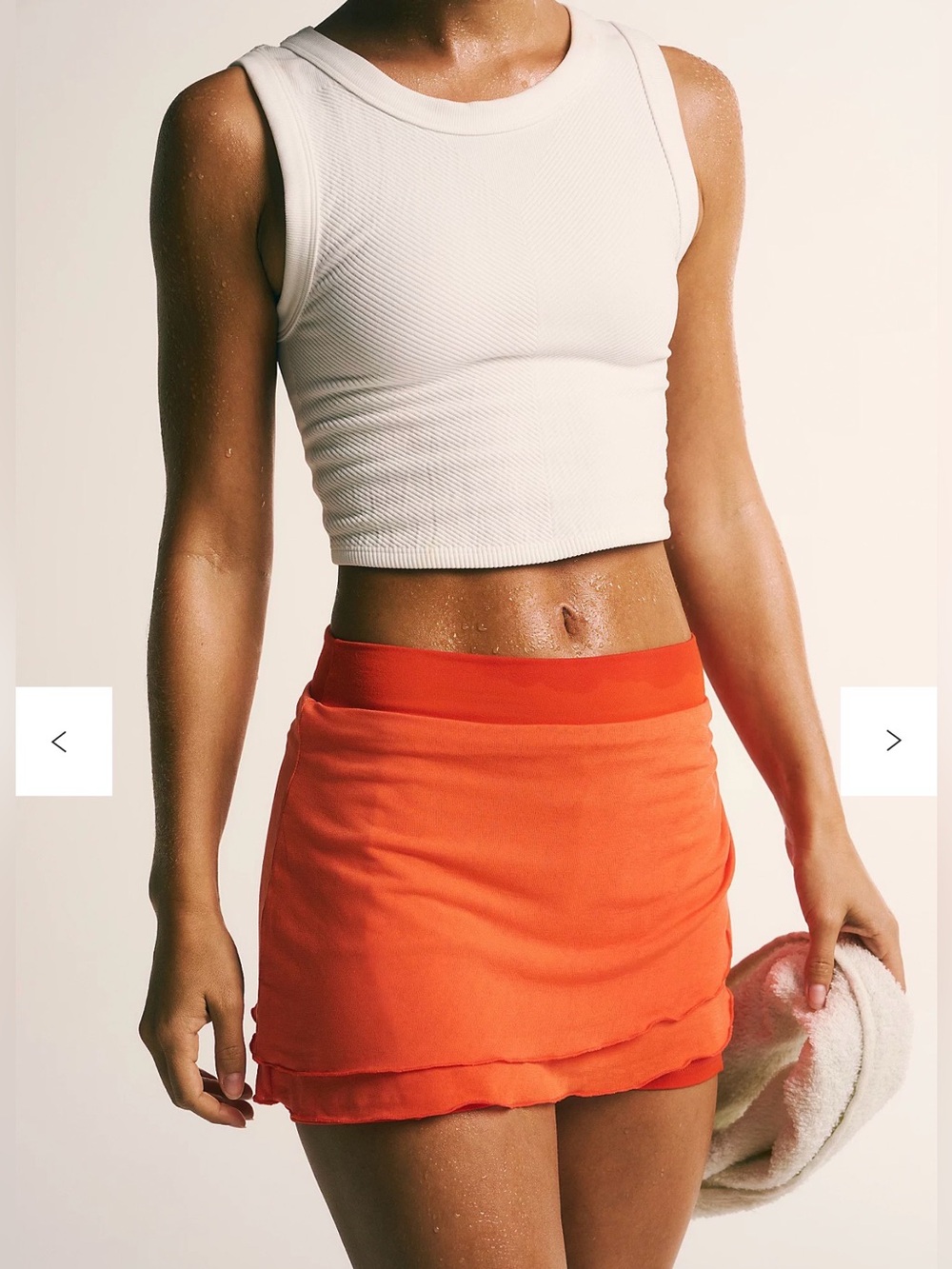 Free People Movement Free Throw White Crop Muscle Tank, Size M/L, VGUC